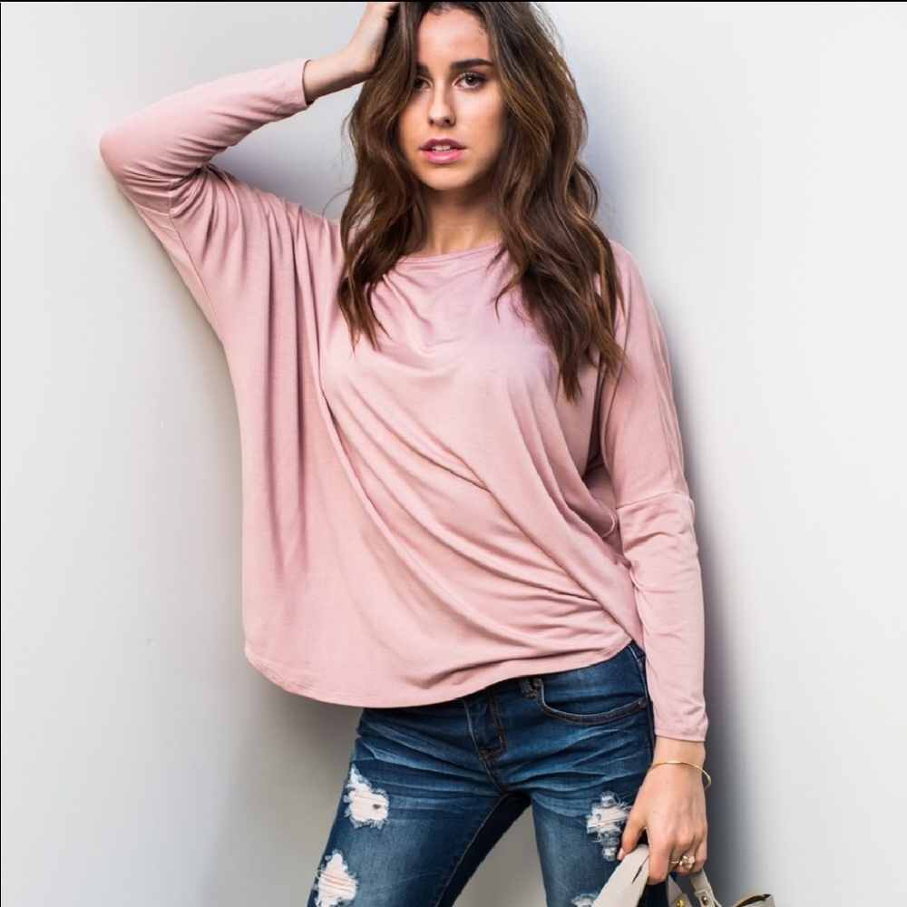 Dusty Rose Crochet Detail Top - Picture 5 of 8